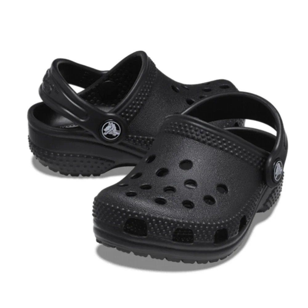 Crocs Littles Classic 11441-001 Clogs Baby C2/C3 Black Croslite Sandals GBO3147
